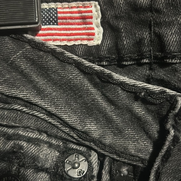 True Religion washed blk distressed jeans - Picture 5 of 15